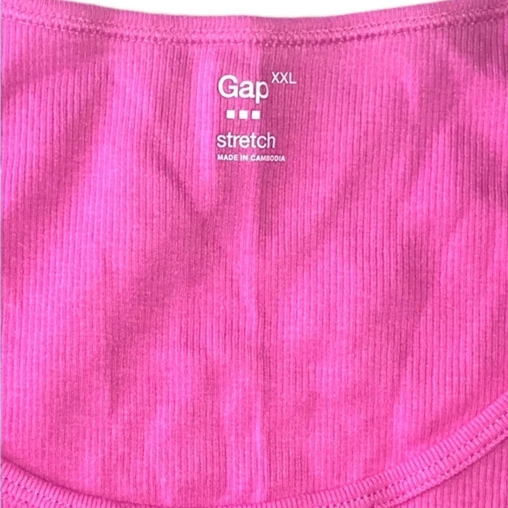 Gap Factort New Woman Pink Ribbed Stretch Tank Top Plus Size XXL - Picture 3 of 4